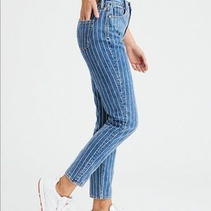 Striped mom jeans